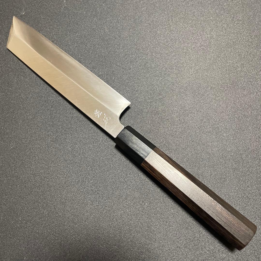 スケナリ　佑成　本焼　むきもの　6寸　刃渡り　181mm 黒檀八角柄　白一