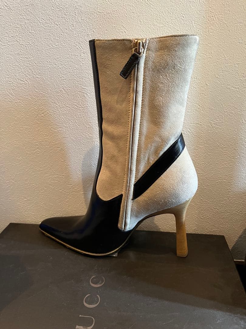 GUCCI レザー スエードブーツ　36