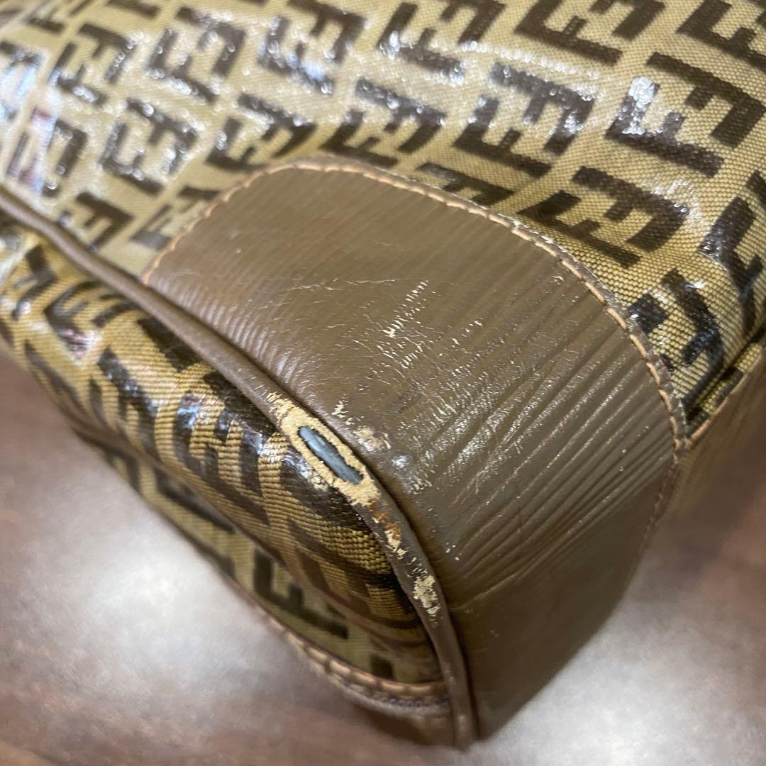 希少【Fendi】オールドフェンディ FFロゴ ズッキーノ ハンドバッグ