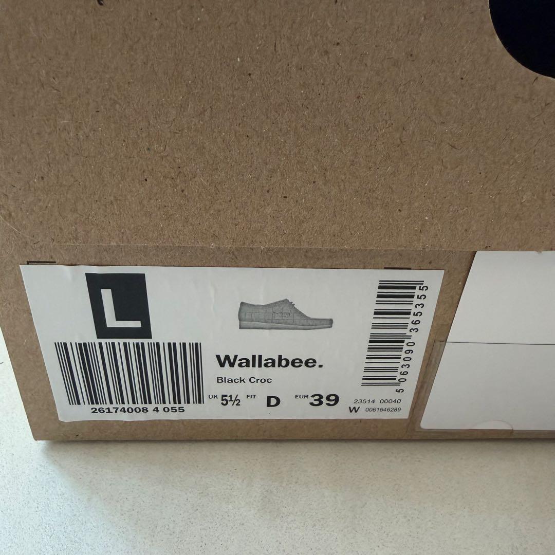 a＜Clarks＞ roku WALLABEE BLACK CROC