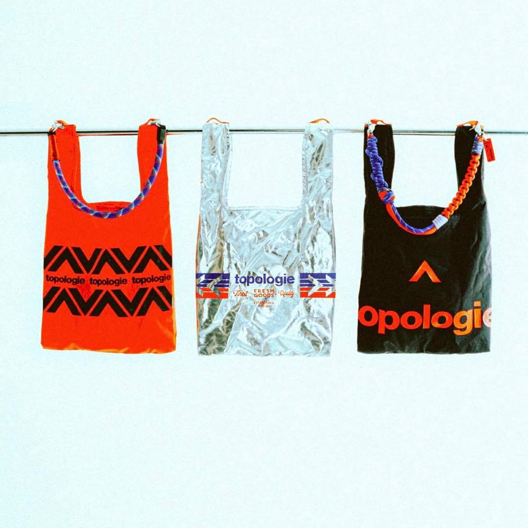 専用　topologie 完売 シルバー エコバッグ コンビニバック