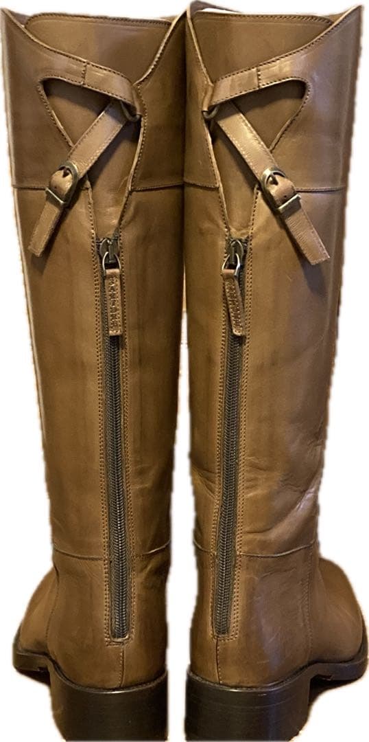 美品　SARTORE サルトル　シングルバックベルト　ジョッキーブーツ　ブラウン