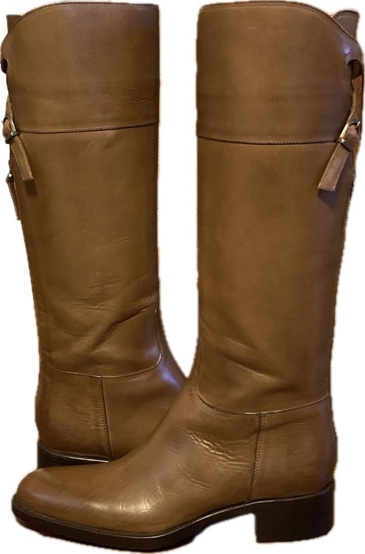 美品　SARTORE サルトル　シングルバックベルト　ジョッキーブーツ　ブラウン