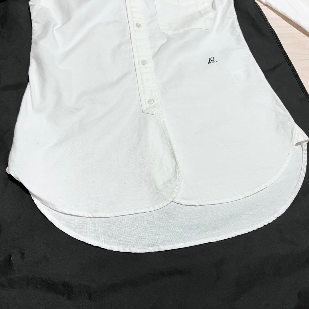 【美品】マディソンブルー シャツ　ブラウス　長袖　ボタンダウン 白 オックス生地