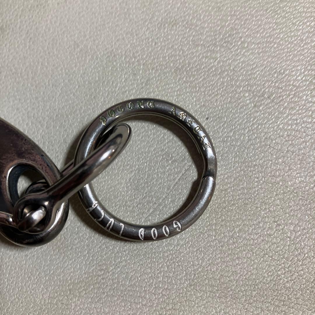 wichardシャックル　ブラス製シルバーメッキカラビナ使用　キーホルダー　新品