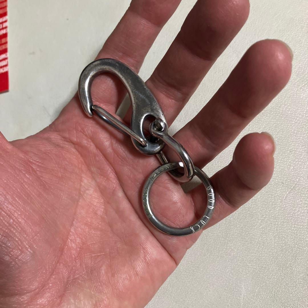 wichardシャックル　ブラス製シルバーメッキカラビナ使用　キーホルダー　新品