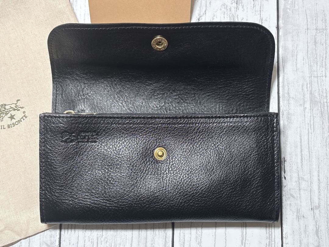 新品 イルビゾンテ ☆大人気☆ ロングウォレット 定番 ブラック 黒