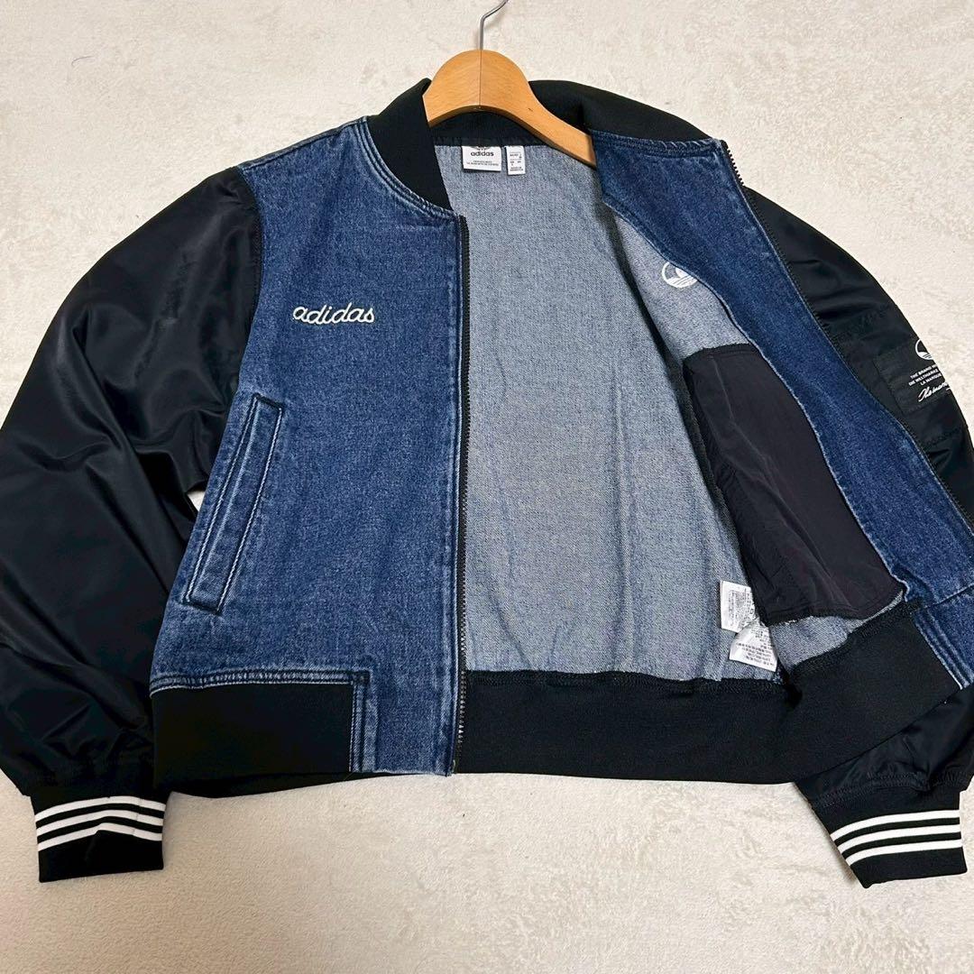 アディダス カレッジデニムジャケット M デニム ブルゾン レディース