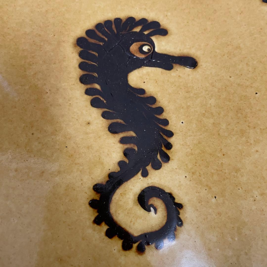 舩木研兒 舩木研児 船木研児 タツノオトシゴ　陶板画 　民藝 骨董