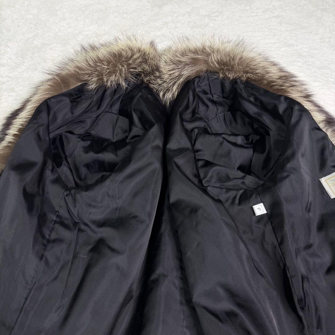 着丈90cm 肉厚 サガフォックス ロイヤル シルバーフォックス ロング 毛並◎