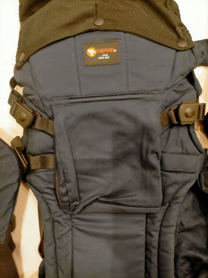 美品 未使用 napnap 双子 抱っこ紐 ネイビー