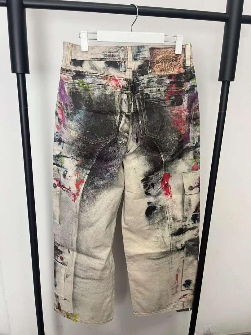 Acne Studios ペインティングデザインデニムパンツ