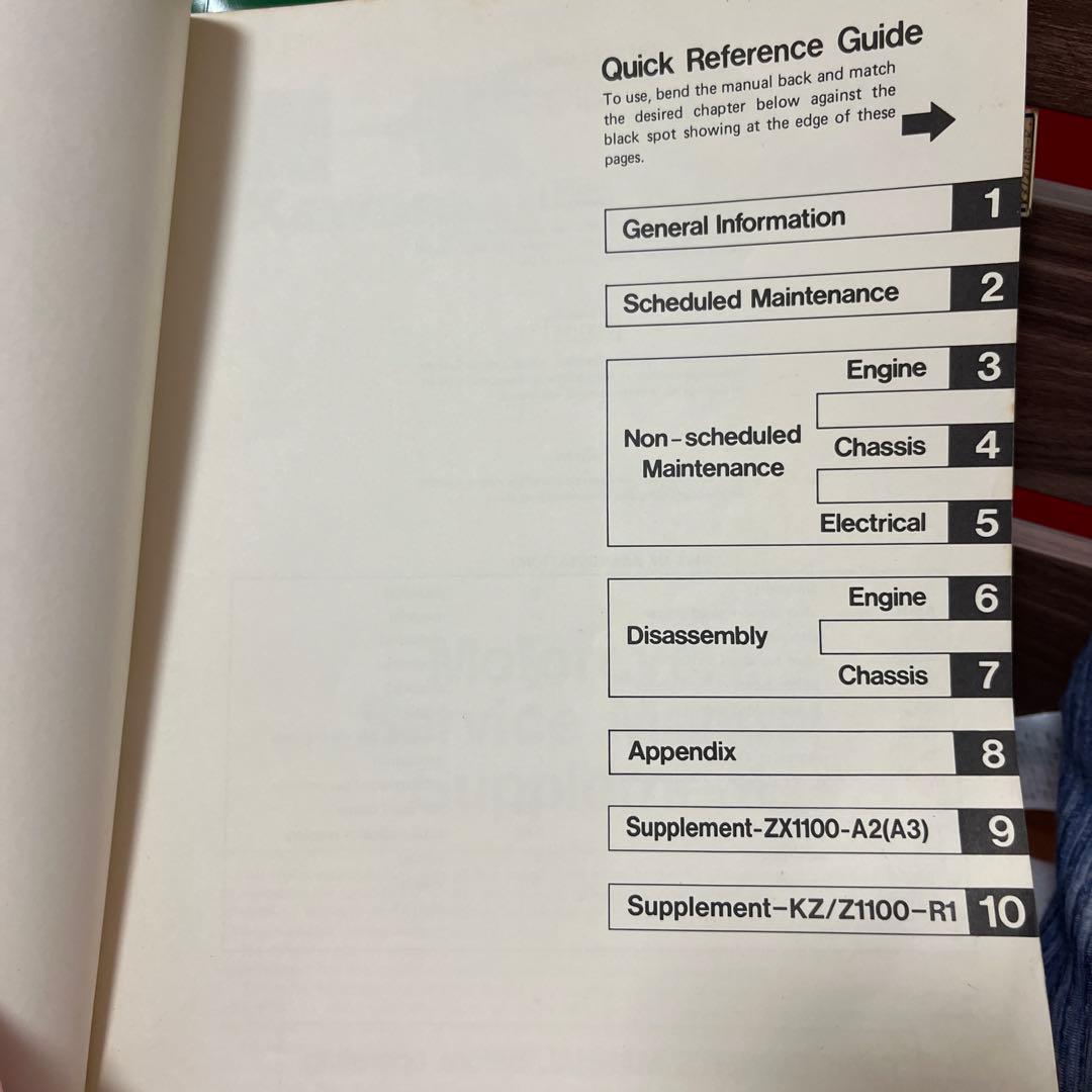【超貴重⚠️】Kawasaki GPz1100 KZ1100R サービスマニュアル