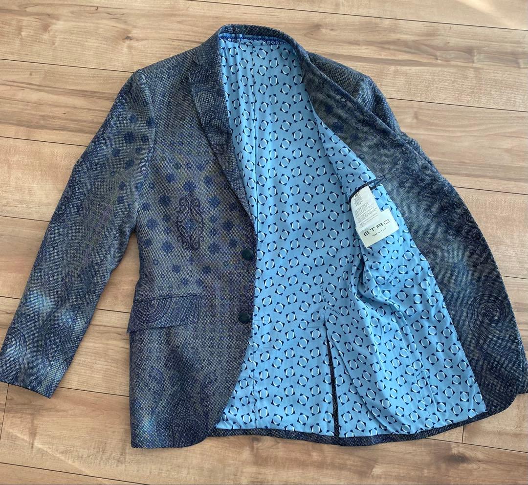 エトロ　テーラードジャケット　グレー