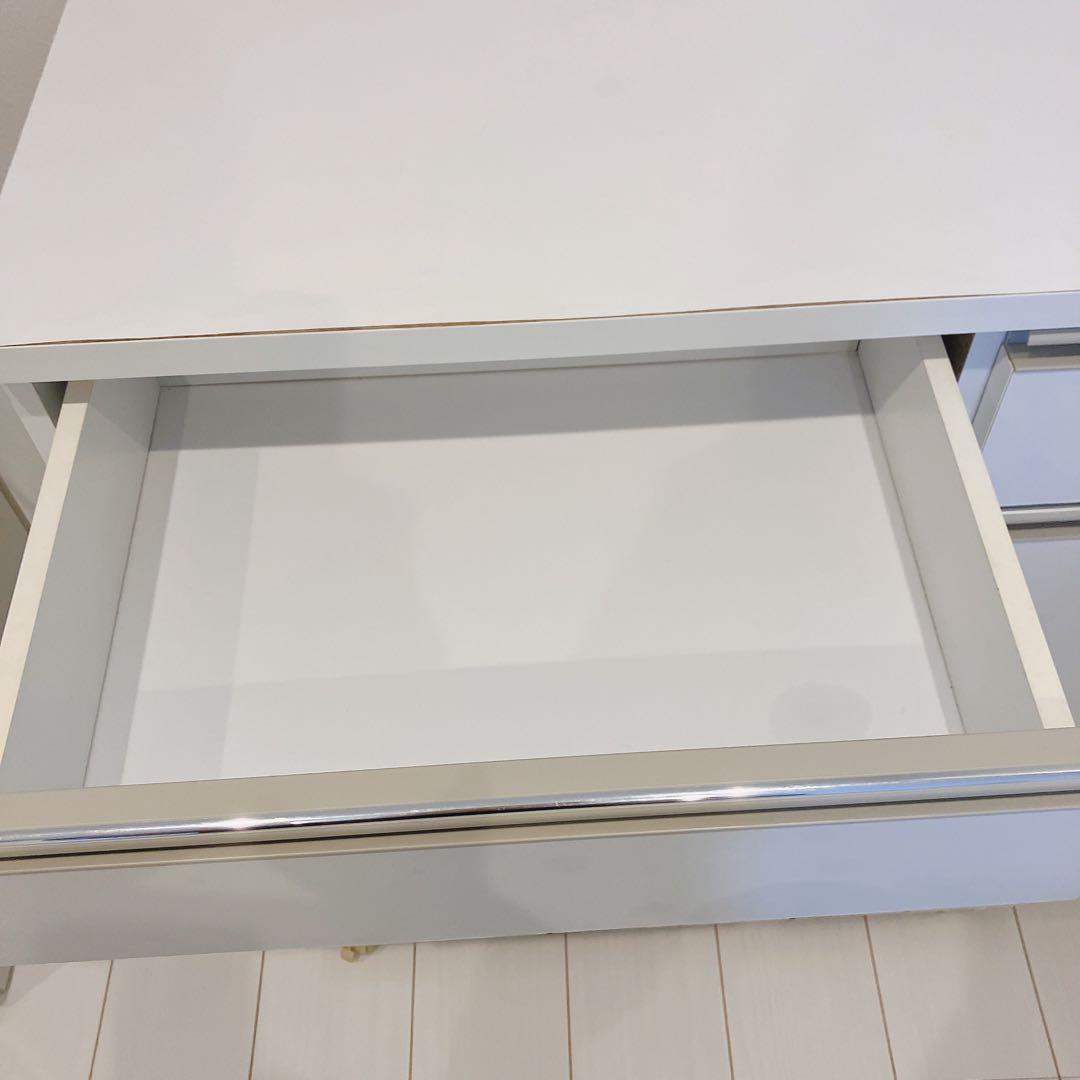 完成品 ニトリ 分別ペール付きキッチンボード ゴミ箱 ペールカウンター ホワイト