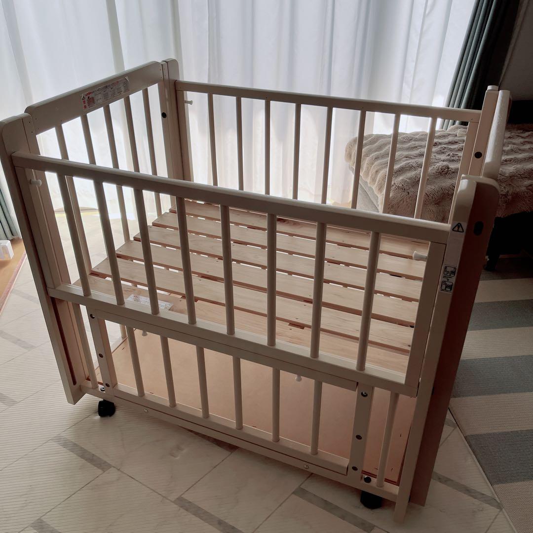 【目黒区引取】キンタロー ミニ3wayオープンベッド ホワイト 3面 木製