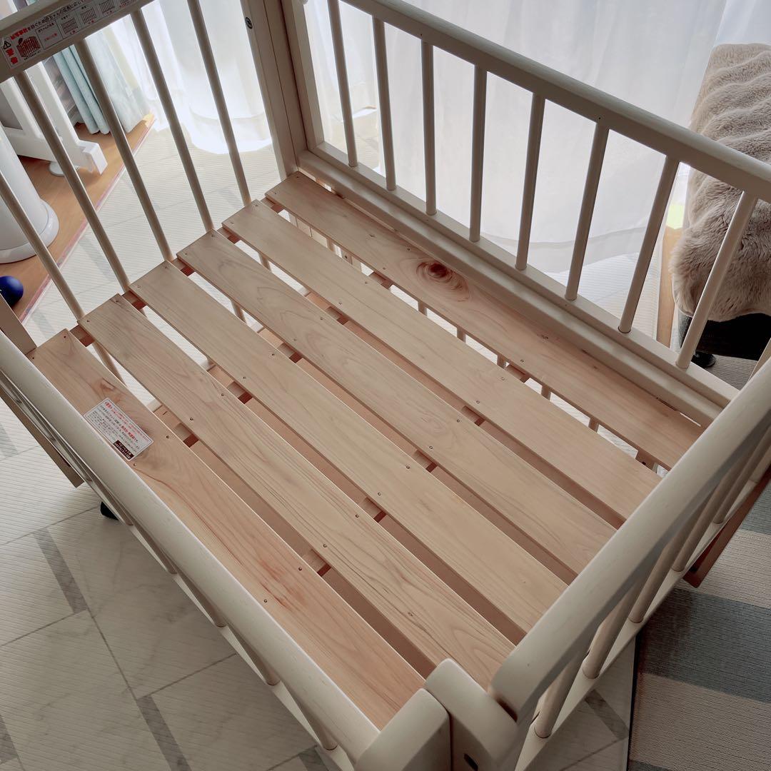 【目黒区引取】キンタロー ミニ3wayオープンベッド ホワイト 3面 木製