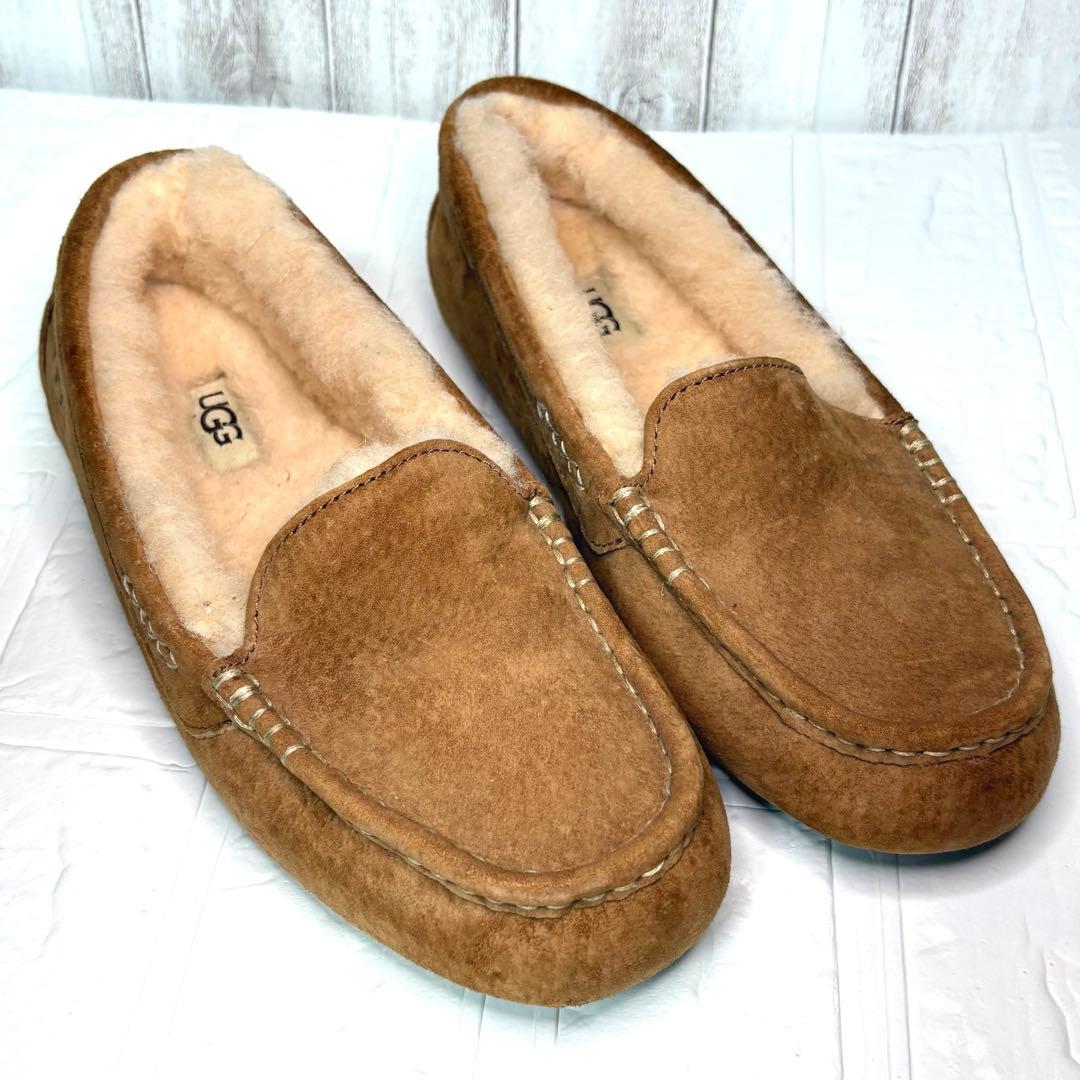 【１回のみ着用】UGG ✮モカシン アンスレー　 チェスナット　26