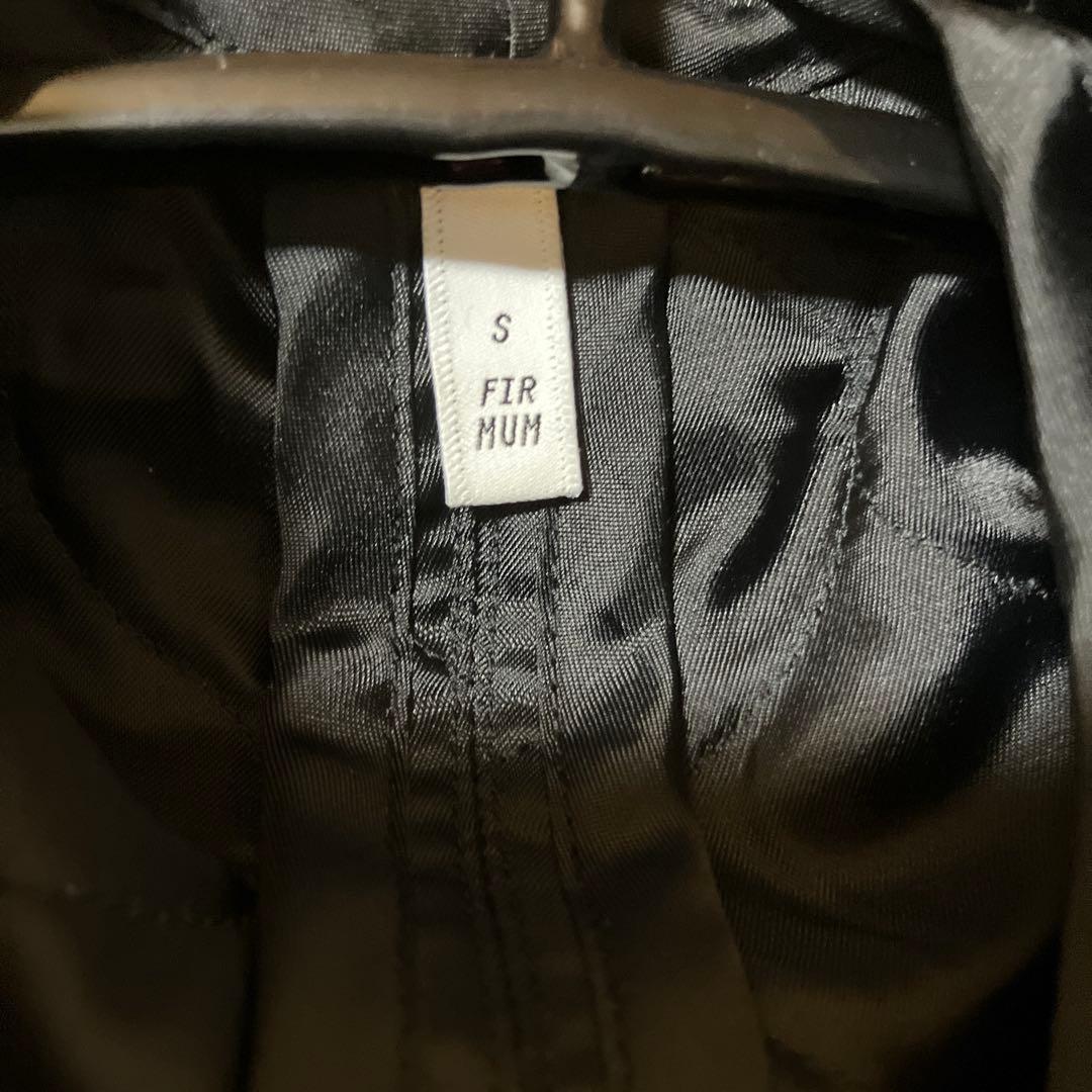 FIRMUMナイロンタッサーガーメントダイスタンドカラーコートBLACK