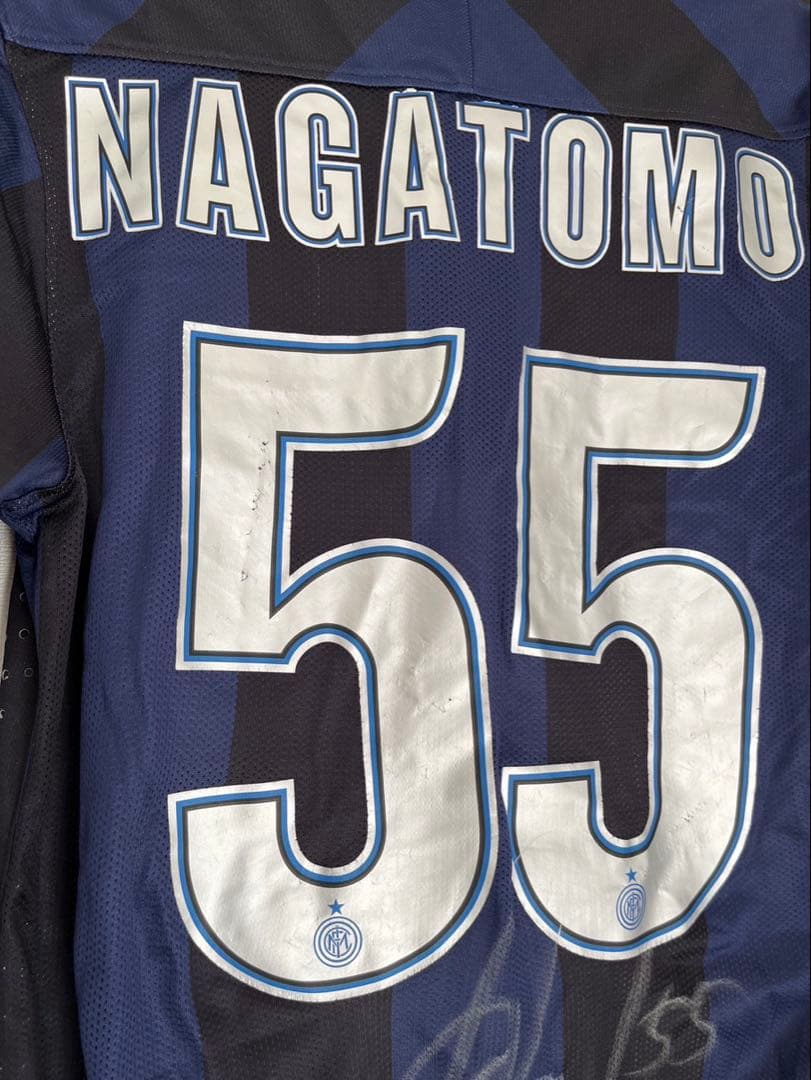 ★レア★【長友佑都 サイン入り】インテルサッカーユニフォーム55番