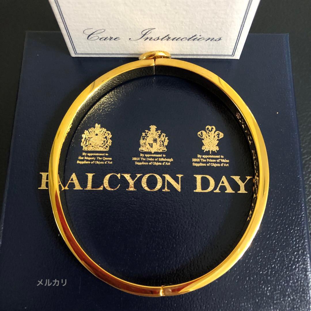 新品　ハルシオンデイズ　クラウン　王冠　クリーム＆ゴールド　スキニー　バングル