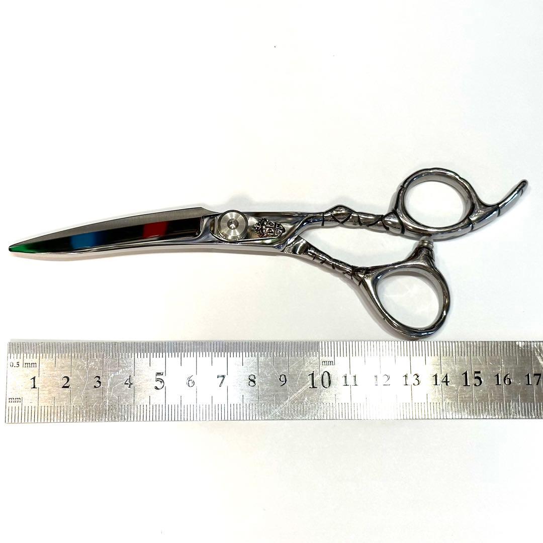 シルバー板バネ カットシザー 6インチ 理容 美容 鋏 シザー ハサミ