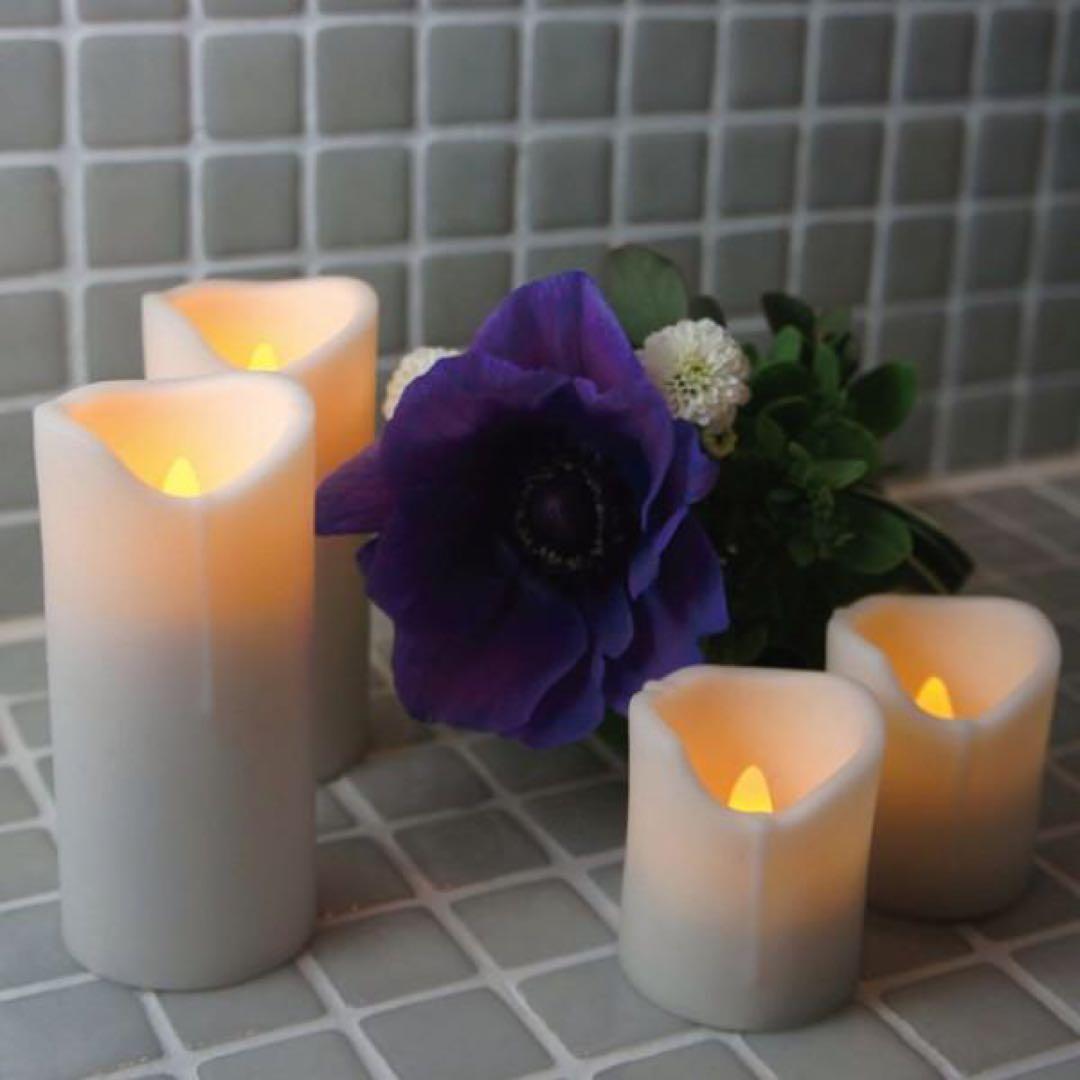 LEDキャンドル リアルシリコン 電気ローソク 揺らぎ キャンドル モ1210B