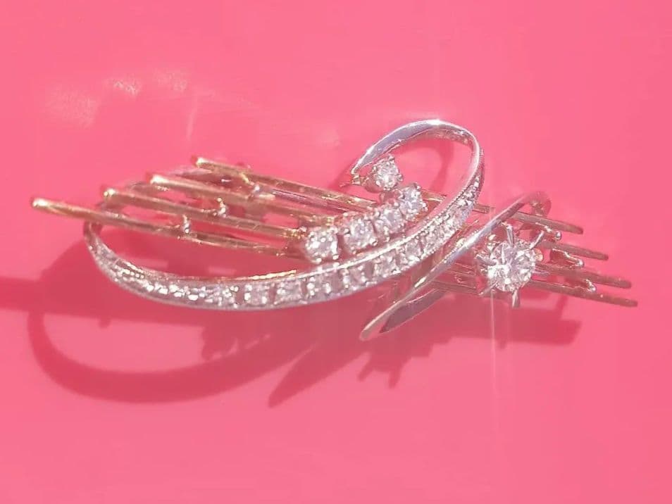 エ*ル様 新品 天然ダイヤモンド 計0.37ct Pt900 K18 K14WG