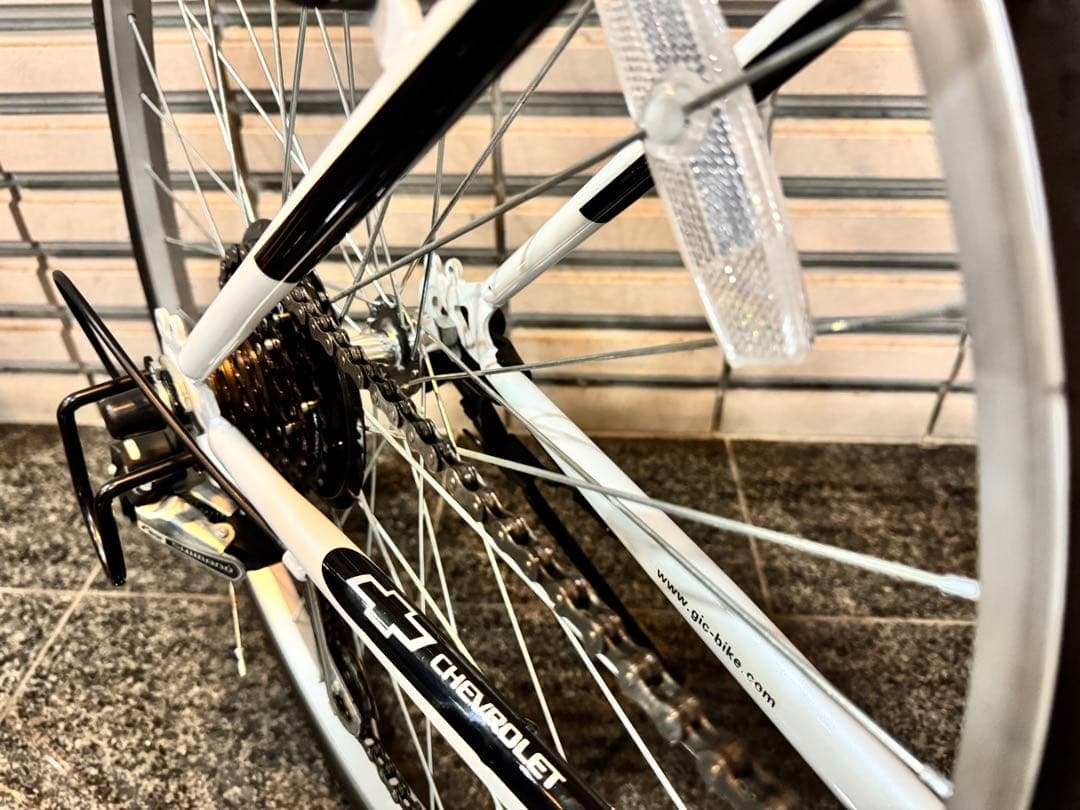 【即乗りOK】街乗り自転車 ホワイト 状態良好 通勤・通学　ロードバイク