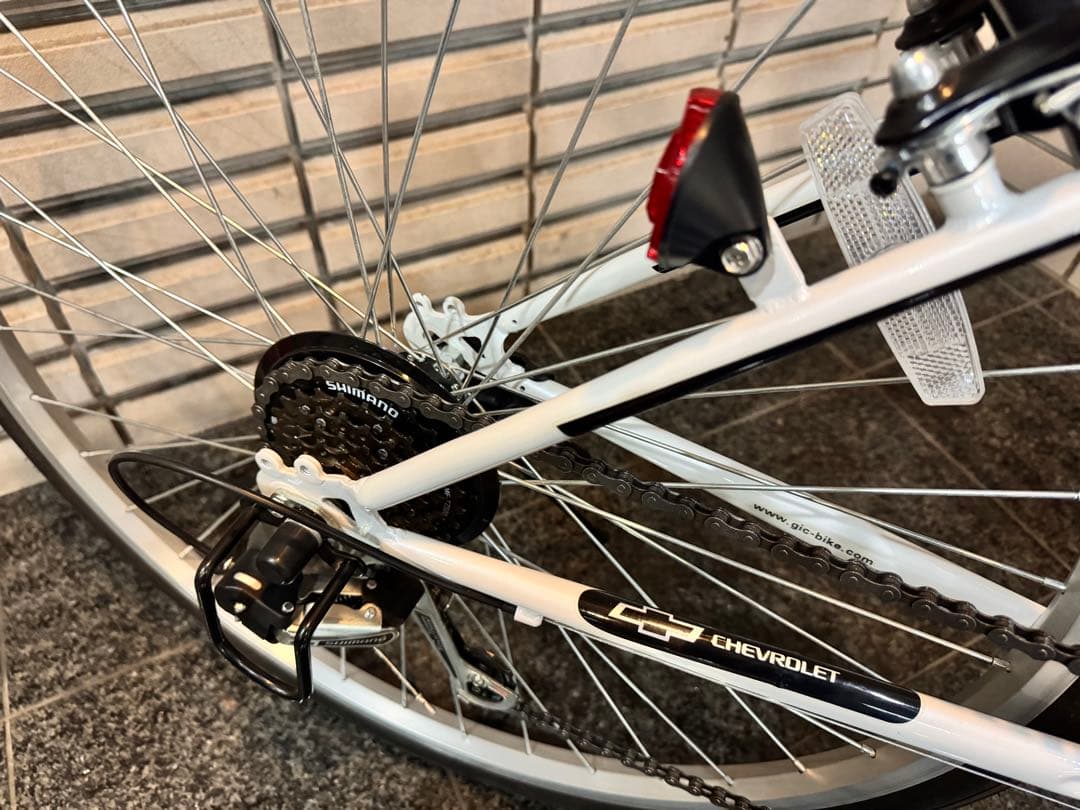 【即乗りOK】街乗り自転車 ホワイト 状態良好 通勤・通学　ロードバイク