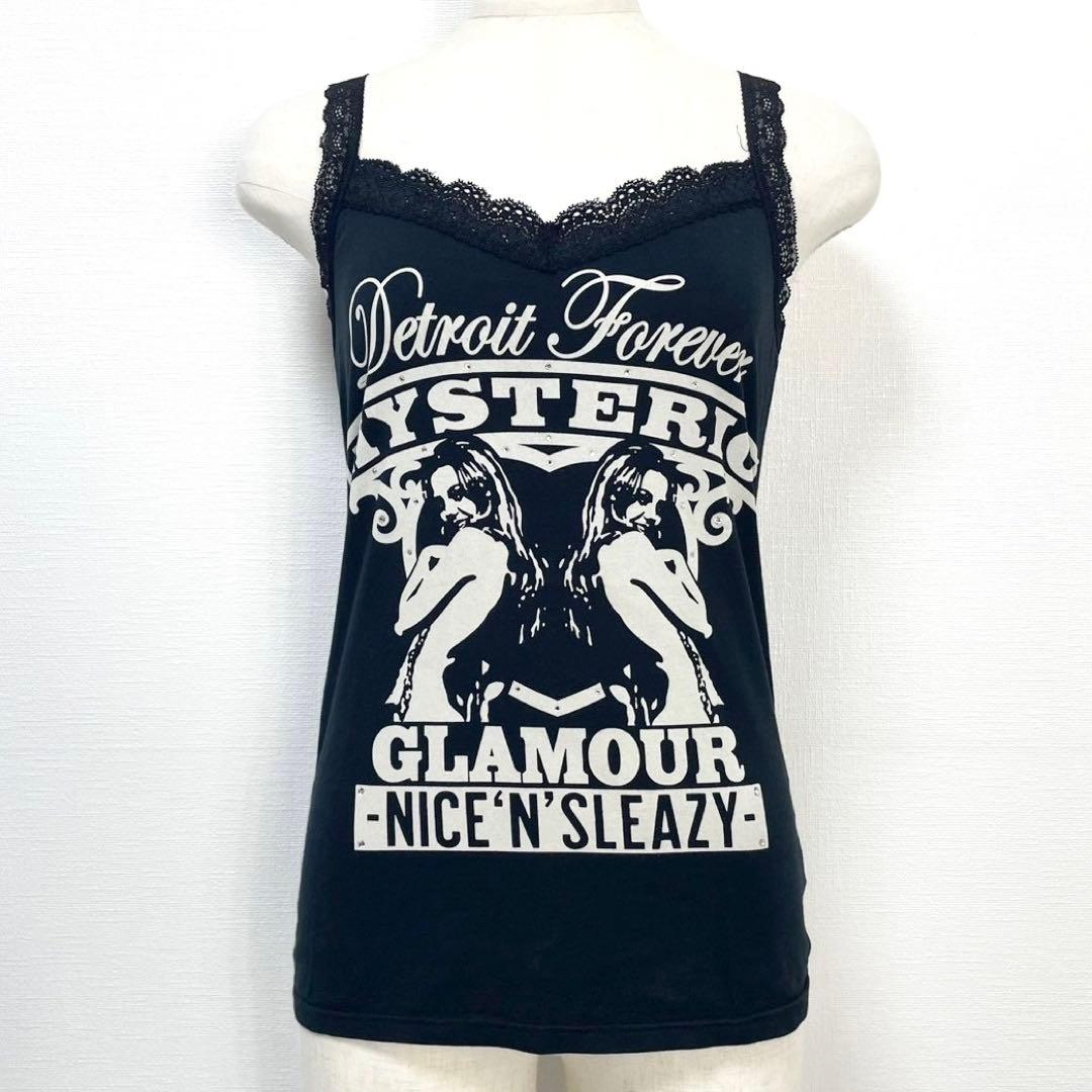 y2k❤️00s HYSTERIC GLAMOUR ヒスガールロゴ レース キャミ