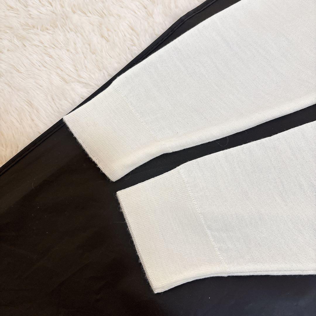 タグ付き未使用 ジョンスメドレー メリノウール タートルネックニット ホワイト