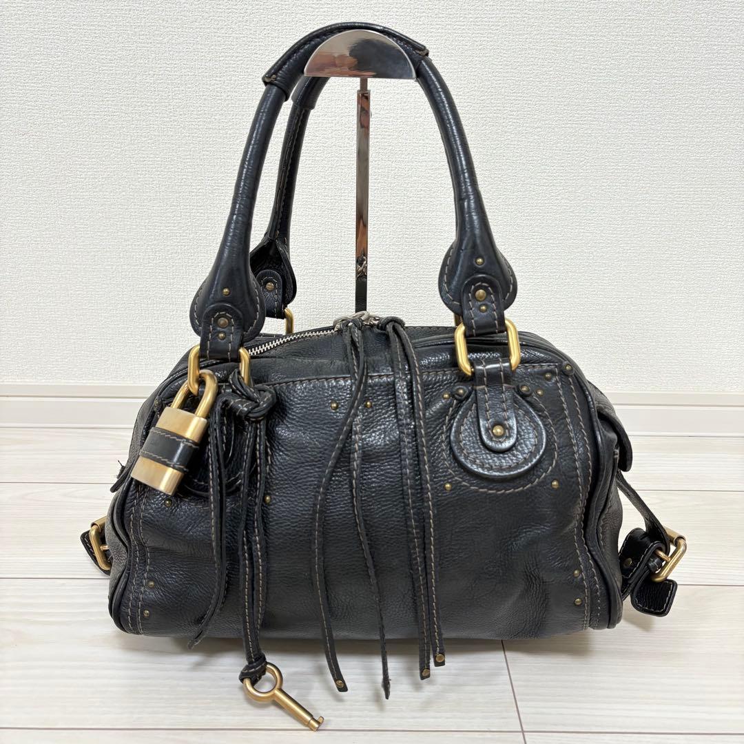 Chloe クロエ パディントン ハンドバッグ レザー 南京錠
