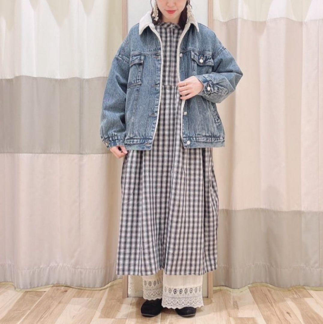 デニムボアジャケット　ボアジャケット　デニムジャケット　デニムボア