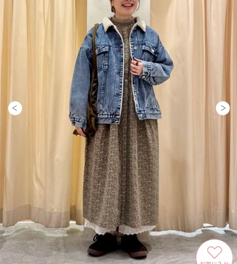 デニムボアジャケット　ボアジャケット　デニムジャケット　デニムボア