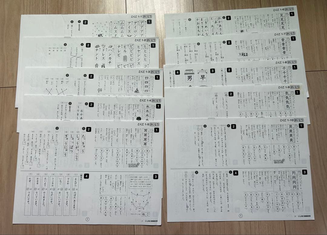 しちだ式＊小学1年生 右脳 I & 思考力こぐご & 思考力さんずうセット