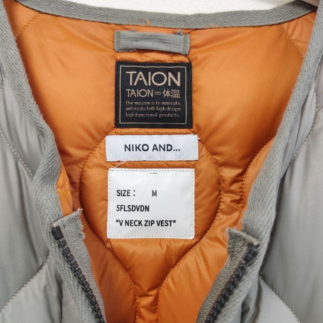 TAION　niko and...　別注ダウンベスト　ミリタリー　グリーン　M