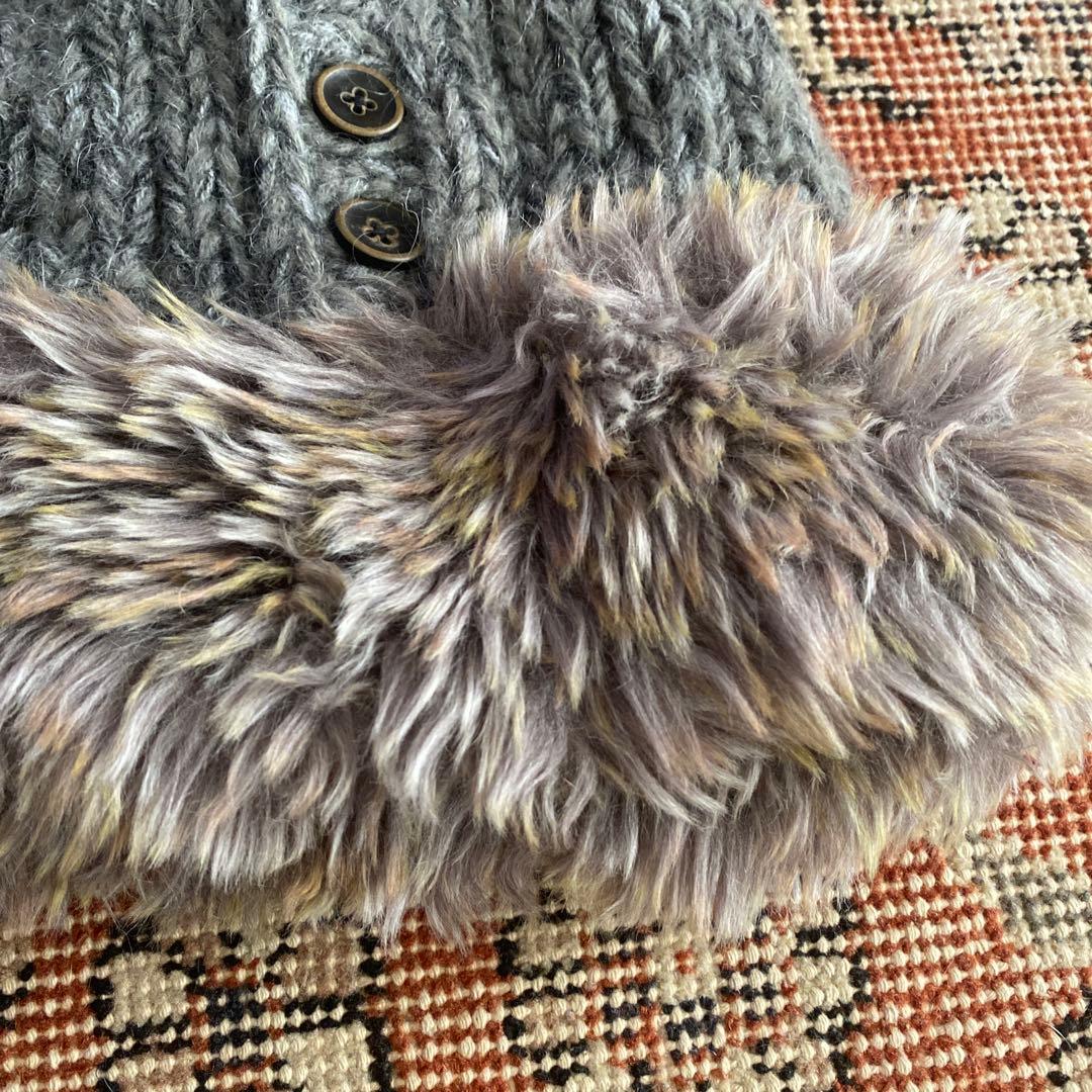 キャピタル　KAPITAL ファー付きニット帽　ネックウォーマー