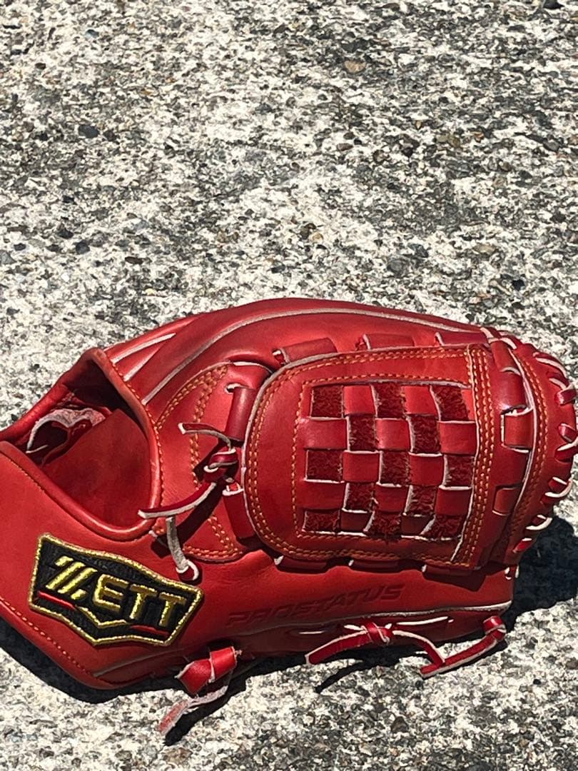 ZETT プロステイタス 軟式グローブ レッド