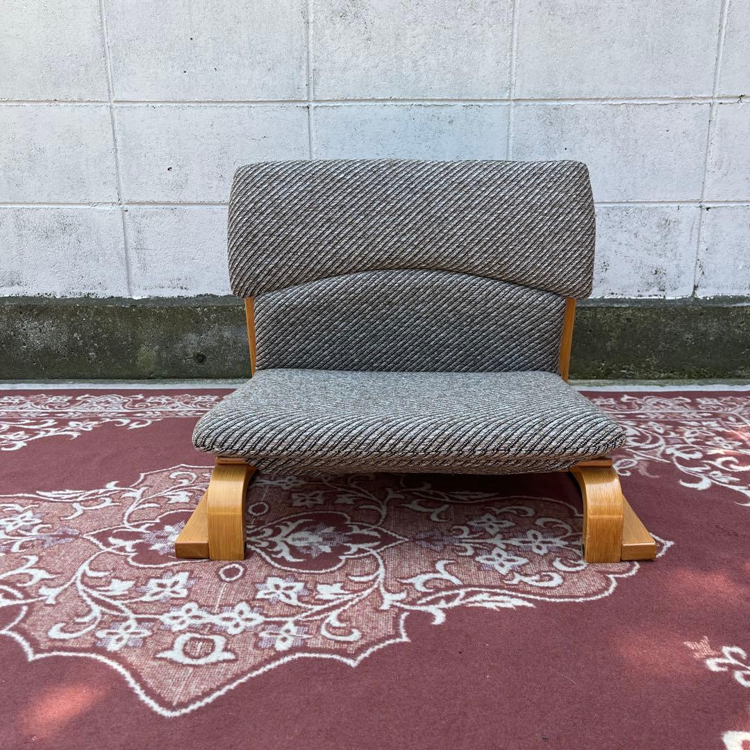 木製家具◾️ 新日本木工 楽座椅子 プライウッド木製フレーム ローチェア