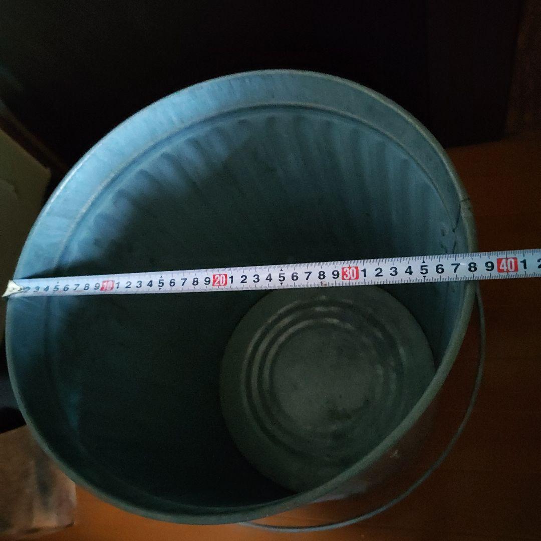 ブリキ製 トラッシュカン ゴミ箱 ＊大＊