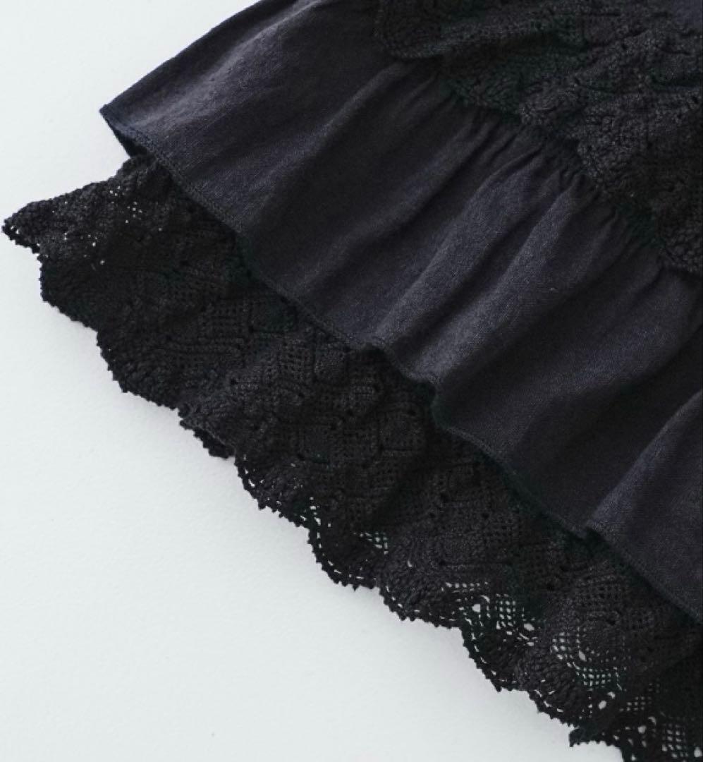 6/1まで専用 2025SS新品未使用ネストローブリネンレースヘムキャミソール