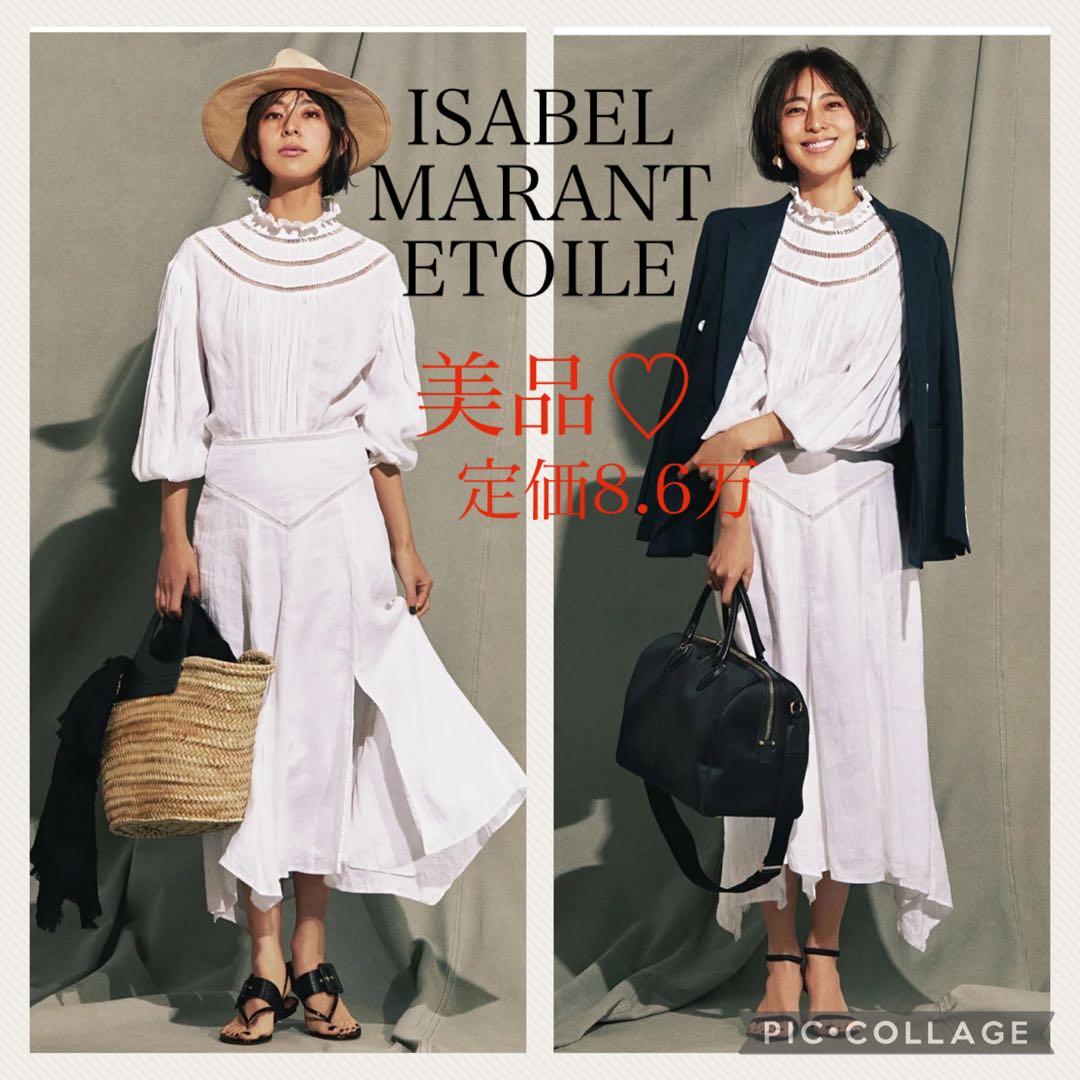 choco☆♡ イザベルマラン　リネン　ワンピース　白　レース