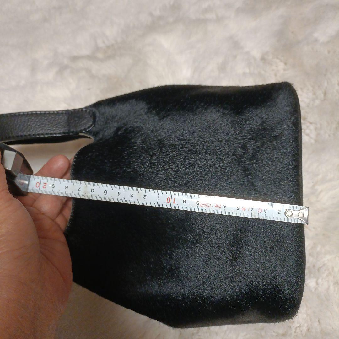 レア　ハラコ　peaks peak ブラックハンドバッグ