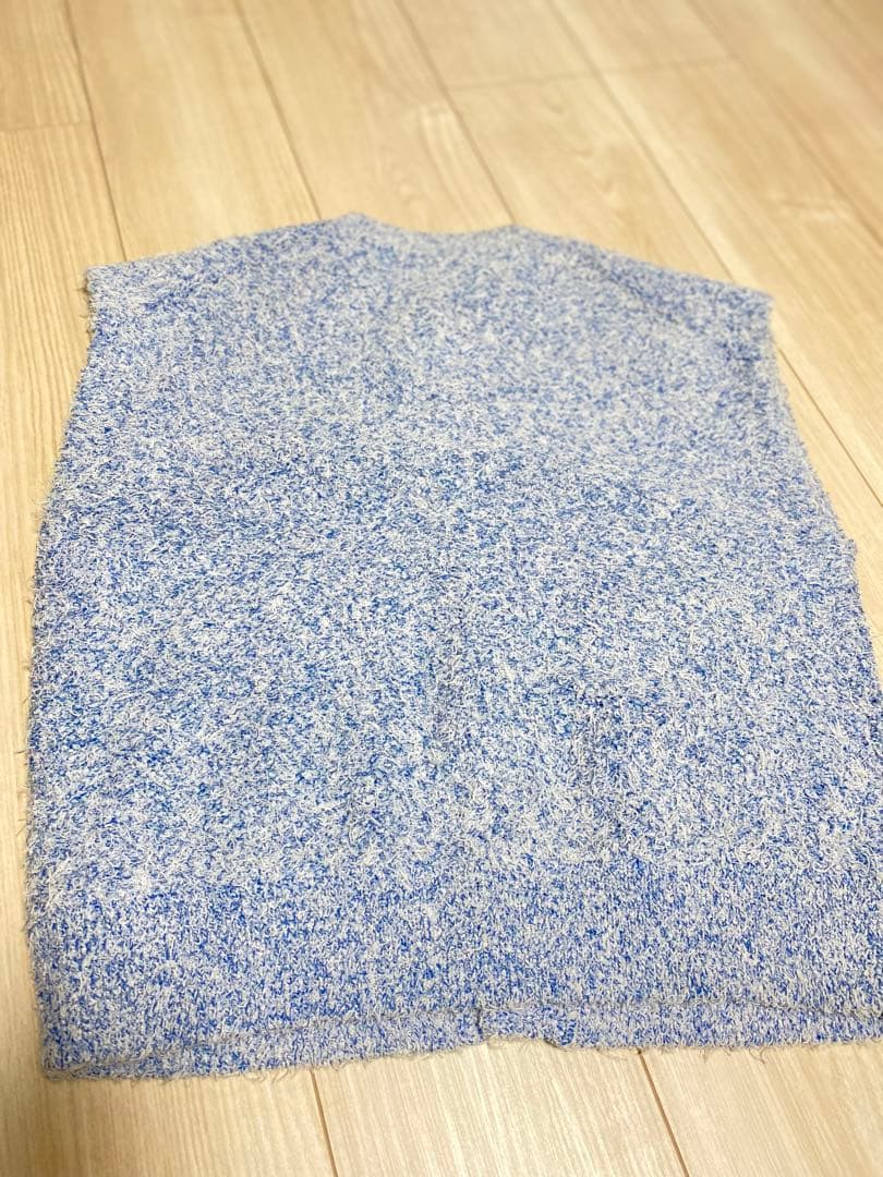 S⭐︎-　【MACPHEE】ツイーディー クルーネックジレ ライトブルー