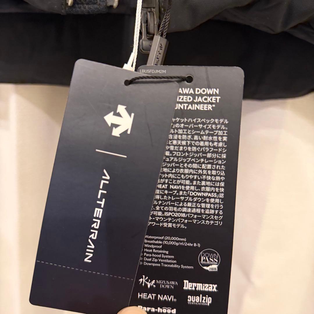 【新品】水沢ダウンオーバーサイズ マウンテニア ブラック 2025年 秋冬　L