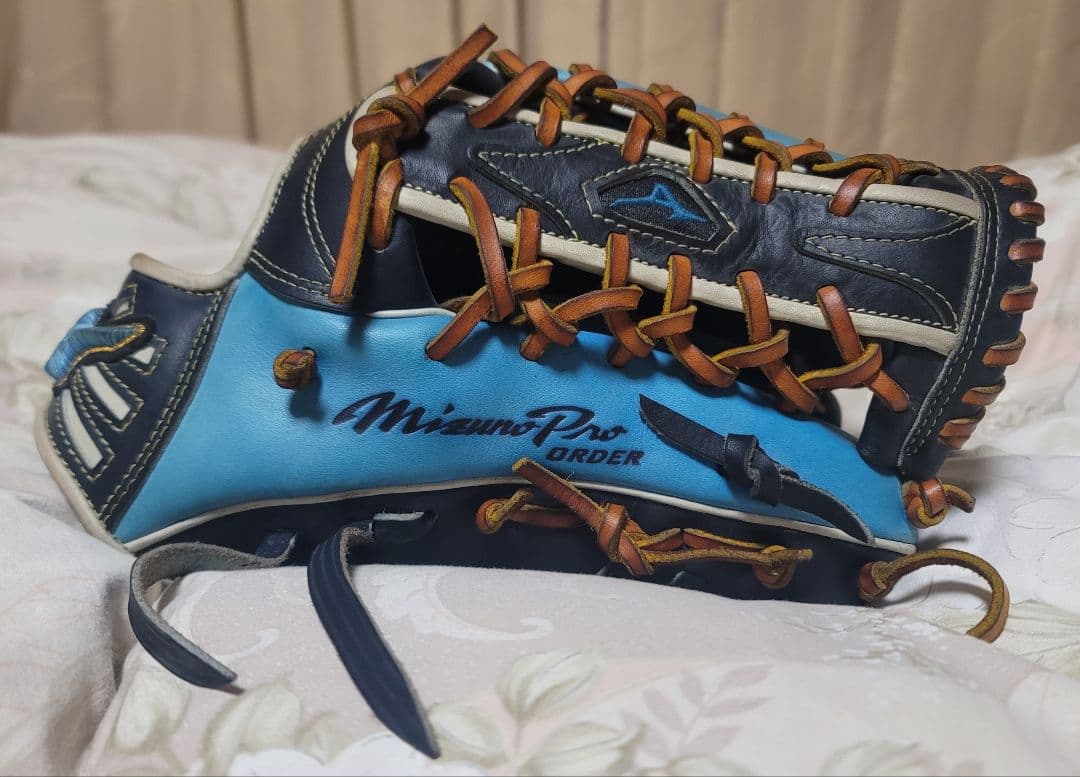 ミズノプロオプションオーダーグラブ&ファーストミット(ダイバーシティーブルー)