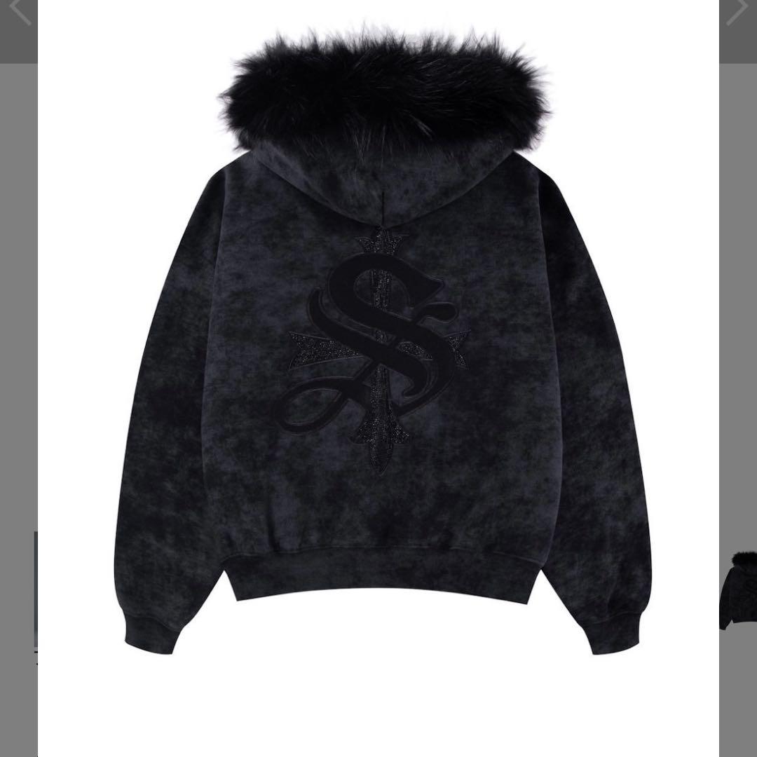 ジャケット・アウター SUPPLIER FAUX FUR CROSS ZIP HOODIE
