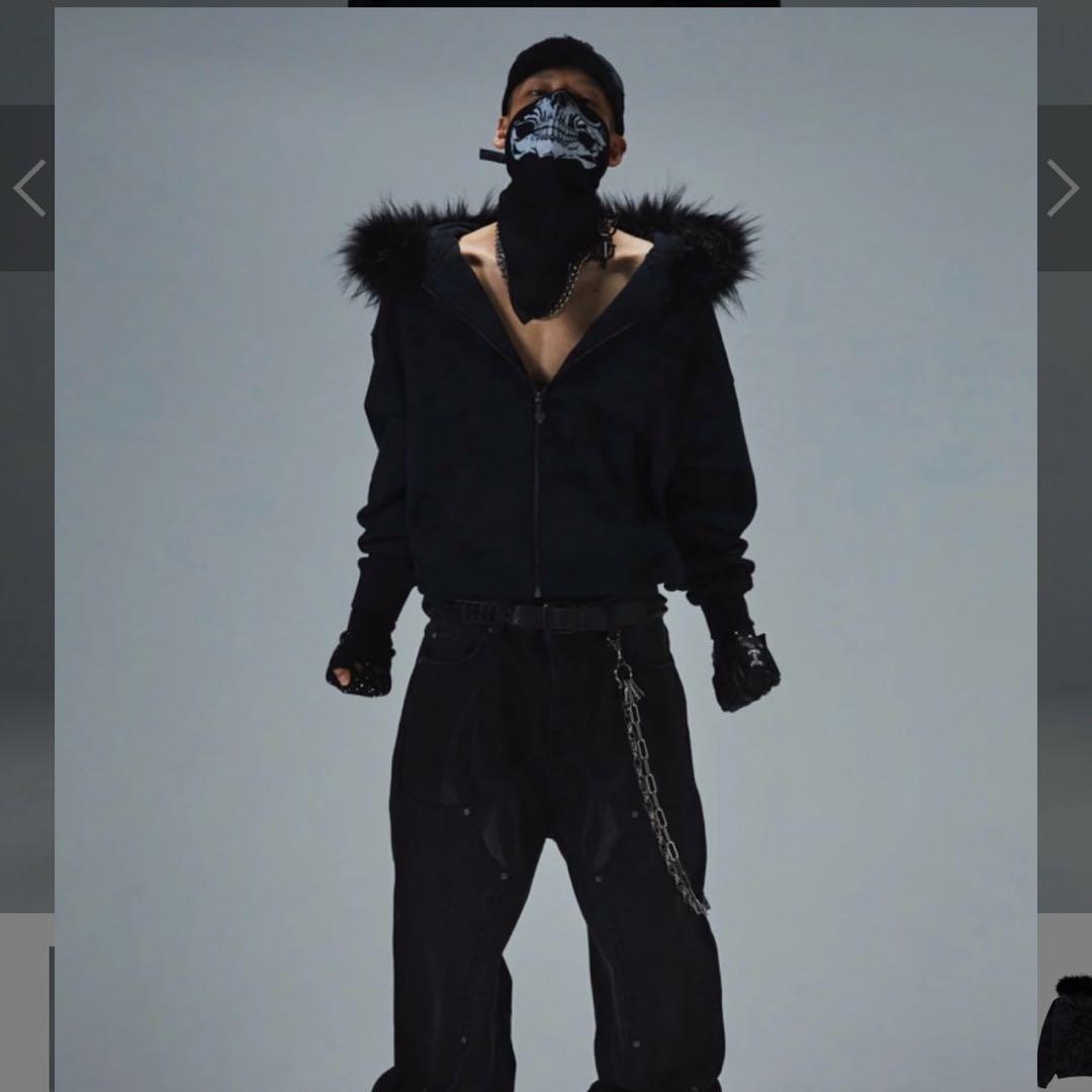 ジャケット・アウター SUPPLIER FAUX FUR CROSS ZIP HOODIE