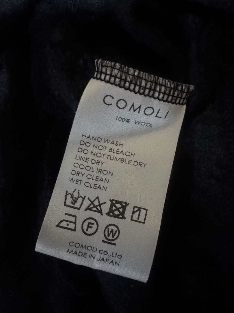 COMOLI ウール天竺長袖タートルネック size3